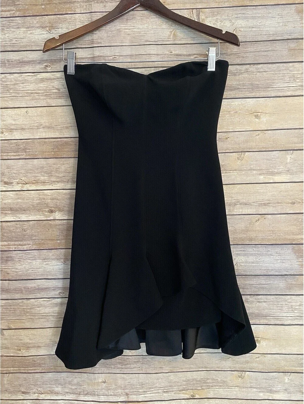 Cinq A Sept Devon Black Sweetheart Strapless Mini Dress Size 2 $495